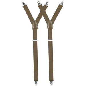 HOLD'EM Improved Shirt Stays Men Adjustable Elastic Y-style 1” Wide - Olive